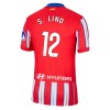Camisola Atlético Madrid S. Lino 12 Criança Equipamento Principal 2024-25 Manga Curta